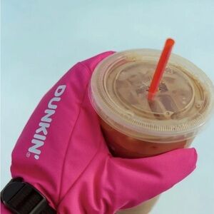 New Dunkin' Hot Pink Glove with Logo